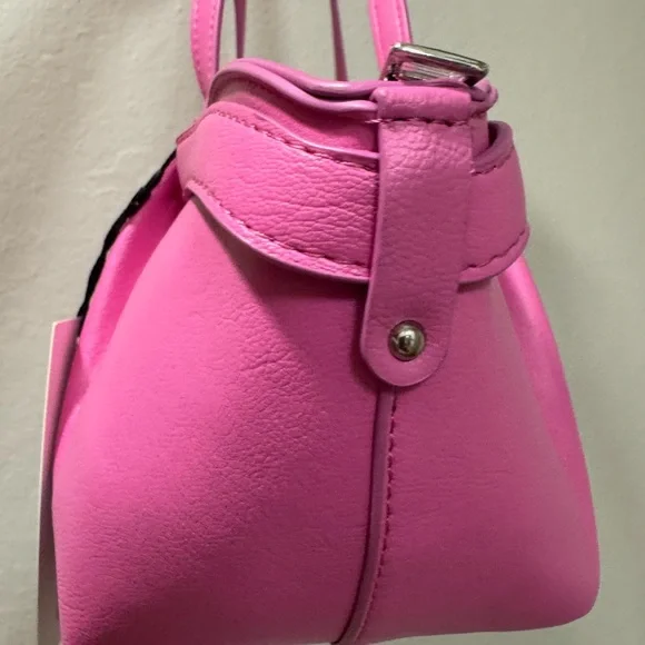 Steve Madden Hot Pink Shoulder Tote with Charm - Picture 10 of 10